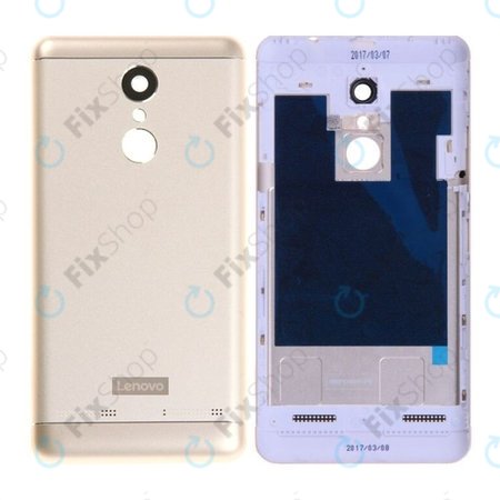 Lenovo K6 K33a48 - Carcasă Baterie + Sticlă Camere  (Auriu) - 5S58C06307