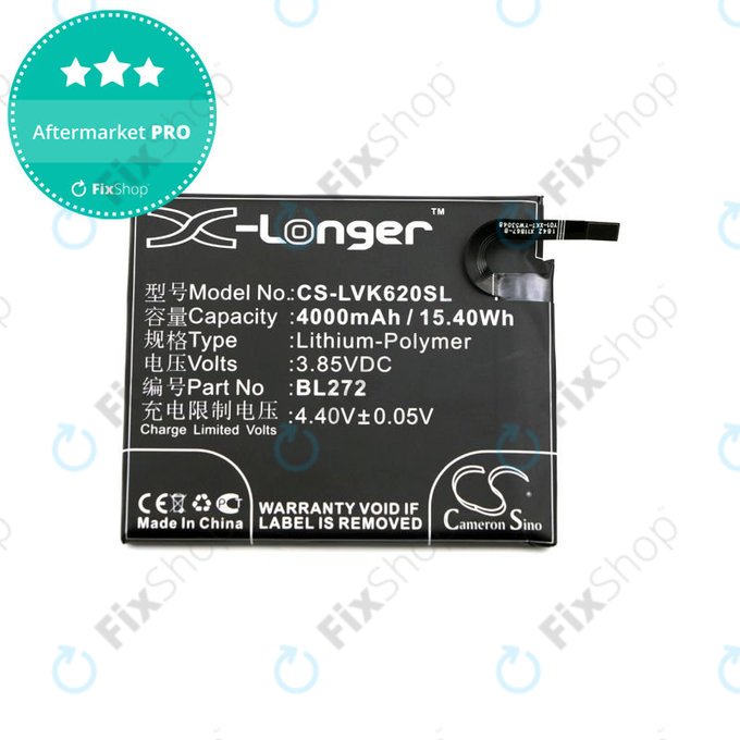 Baterie pentru Lenovo K6 Power, 4000mAh, Li-Pol, 3.85V, BL272, HQ