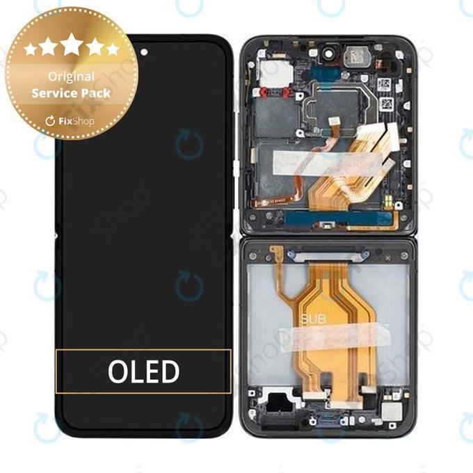 Xiaomi Mix Flip 2405CPX3DC - Ecran LCD + Sticlă Tactilă + Ramă (Black) - 560002000N800 Genuine Service Pack