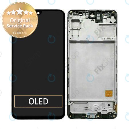 Samsung Galaxy M31s M317F - Ecran LCD + Sticlă Tactilă + Ramă (Mirage Black) - GH81-13736A, GH82-23774A, GH82-24114A Genuine Service Pack