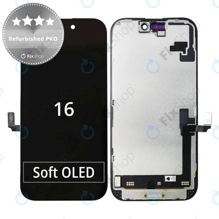 Apple iPhone 16 - Ecran LCD + Sticlă Tactilă + Ramă Refurbished PRO