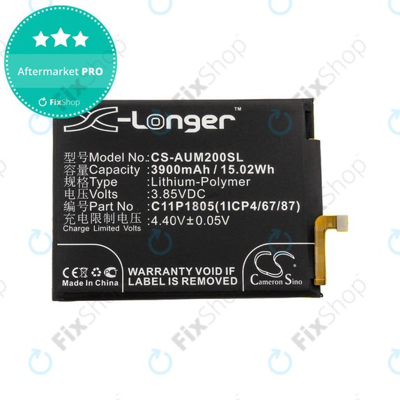 Baterie pentru Asus Zenfone Max M2, 3900mAh, Li-Pol, 3.85V, C11P1805 (1ICP4/67/87), HQ