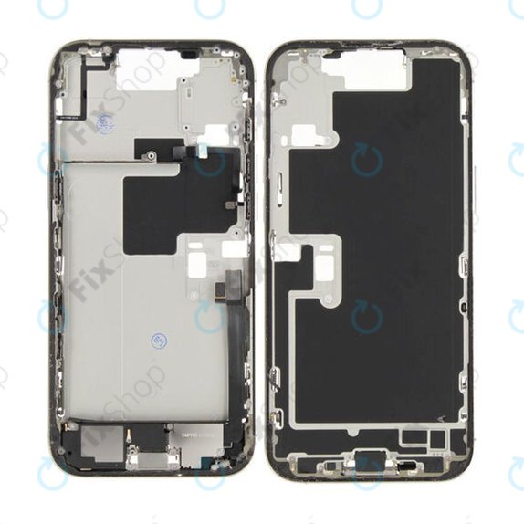Apple iPhone 16 Pro Max - Ramă mijlocie + Butoane de pornire + Volum (Natural Titanium)