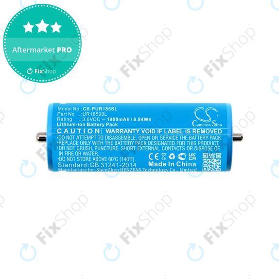 Baterie pentru Braun Silk-épil 5, Silk-épil 7, Silk-épil 9, 1900mAh, Li-Ion, 3.6V, UR18500L, HQ
