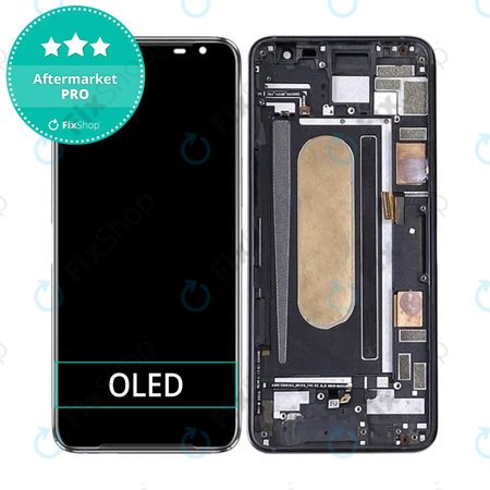Asus ROG Phone 3 ZS661KS - Ecran LCD + Sticlă Tactilă + Ramă (Black Glare) OLED
