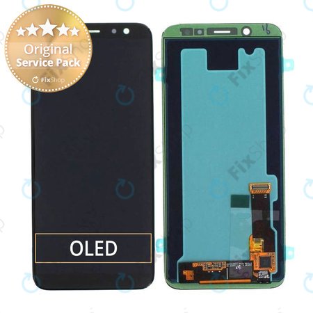 Samsung Galaxy A6 A600F (2018) - Ecran LCD + Sticlă Tactilă (Black) - GH97-21897A, GH97-21898A Genuine Service Pack