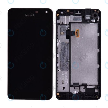 Microsoft Lumia 650, 650 Dual SIM - Ecran LCD + Sticlă Tactilă + Ramă (Negru) - 00814H5