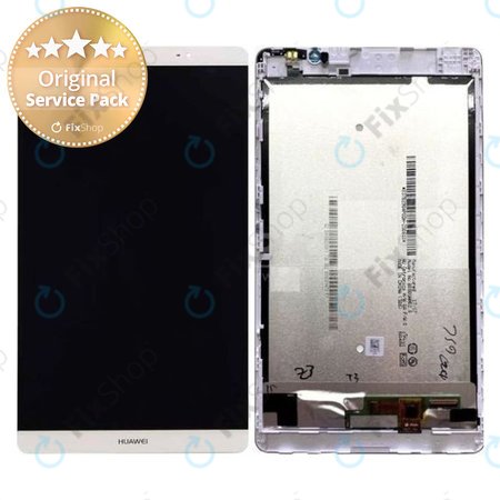 Huawei MediaPad M2 8.0 - Ecran LCD + Sticlă Tactilă + Ramă (Silver) - 02350LBW, 02350MYU