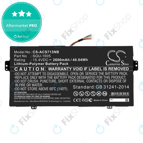 Baterie pentru Acer SF713-51, 2600mAh, Li-Pol, 15.4V, SQU-1605, HQ