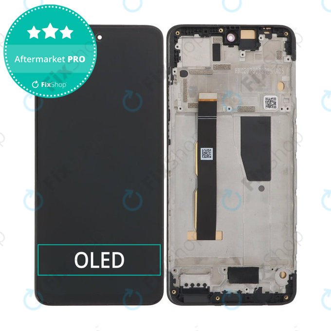Motorola Moto G84 XT2347 - Ecran LCD + Sticlă Tactilă + Ramă (Black) OLED