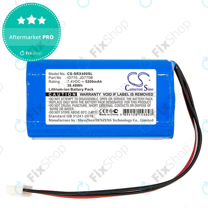 Baterie pentru Sony Srs-Xb40, Srs-Xb41, 5200mAh, Li-Ion, 7.4V, ID770, HQ