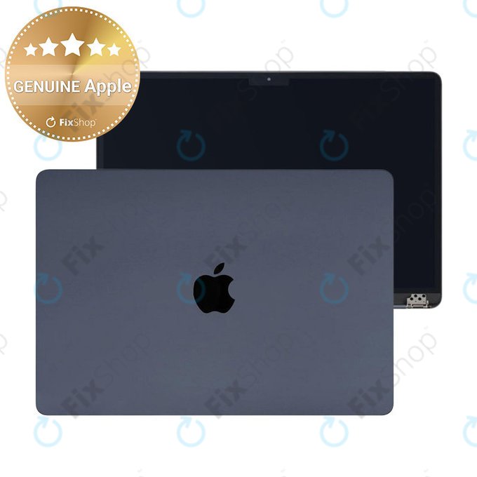 Display LCD pentru MacBook Air 15", A3114 (2024), cu sticlă frontală și capac, Midnight, 661-40262, Genuine Apple