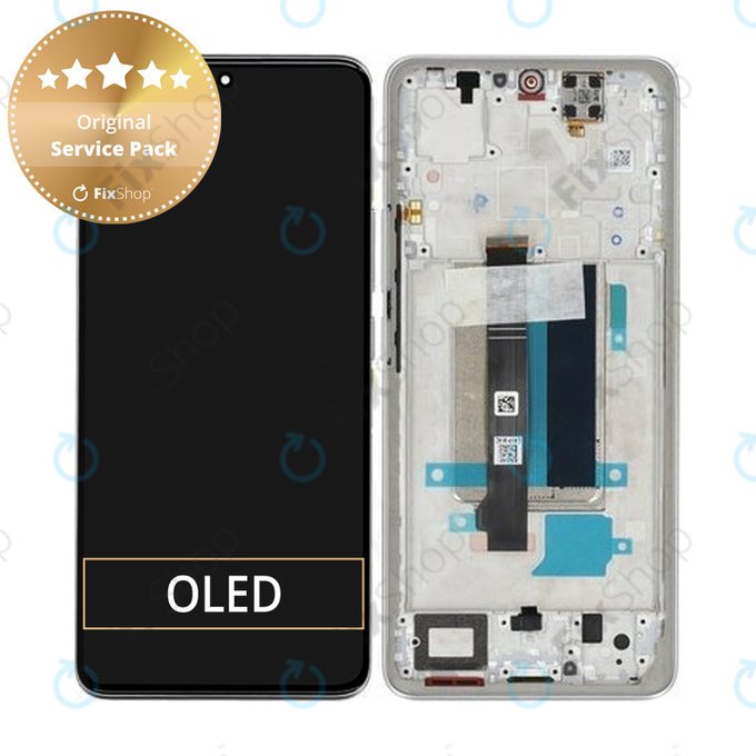 Xiaomi Redmi Note 13 Pro+ 23090RA98C - Ecran LCD + Sticlă Tactilă + Ramă (Moonlight White) - 560001N16U00 Genuine Service Pack