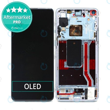 OnePlus 8T - Ecran LCD + Sticlă Tactilă + Ramă (Black) OLED