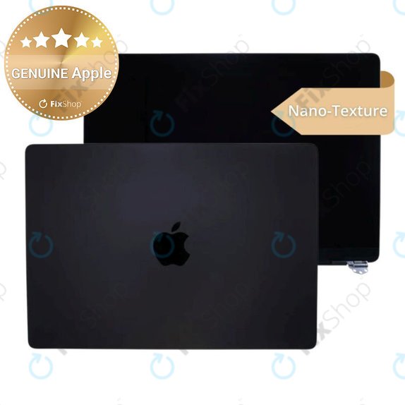 Display LCD pentru MacBook Pro 14", A3112, A3185 (2024), cu sticlă frontală și capac, Nano-Texture, Space Black, 661-41795, Genuine Apple