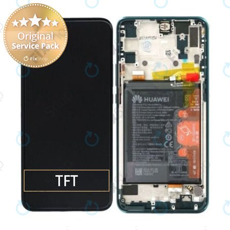 Huawei P Smart Z, Y9 Prime (2019) - Ecran LCD + Sticlă Tactilă + Ramă + Baterie (Emerald Green) - 02352RXT