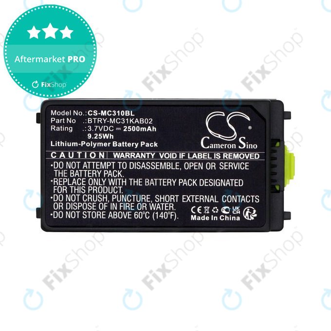 Baterie pentru Symbol, Zebra MC3100, MC3190, 2500mAh, Li-Pol, 3.7V, BTRY-MC31KAB02, HQ
