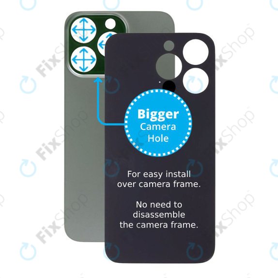 Apple iPhone 13 Pro - Sticlă Carcasă Spate cu Orificiu Mărit pentru Cameră (Alpine Green)