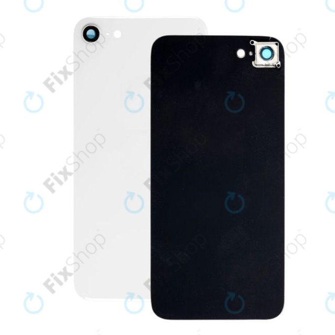Apple iPhone SE (2nd Gen 2020) - Sticlă Carcasă Spate + Sticlă Cameră Spate (White)