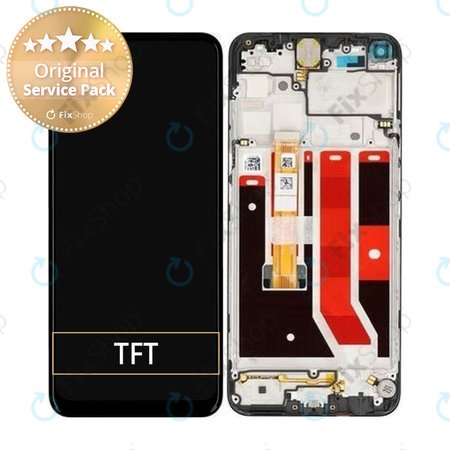 Oppo A53s - Ecran LCD + Sticlă tactilă + Ramă (Black) - O-4905105 Genuine Service Pack