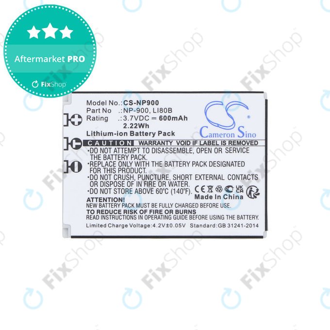 Baterie pentru Agfa, Aosta, Avant, Benq, Minolta, Olympus, Polaroid, 600mAh, Li-Ion, 3.7V, Li-80B, HQ