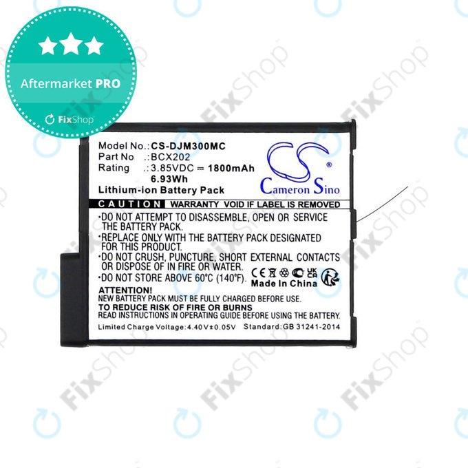 Baterie pentru DJI Osmo Action 3, Action 4, 1800mAh, Li-Ion, 3.85V, BCX202, HQ