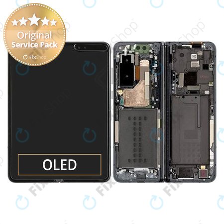 Samsung Galaxy Fold F900U - Ecran LCD + Sticlă Tactilă (Black) - GH82-20132E Genuine Service Pack