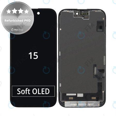 Apple iPhone 15 - Ecran LCD + Sticlă Tactilă + Ramă Refurbished PRO