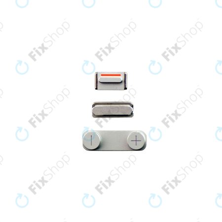 Apple iPhone 5 - Set de butoane laterale - Pornire + Volum + Mute (White)