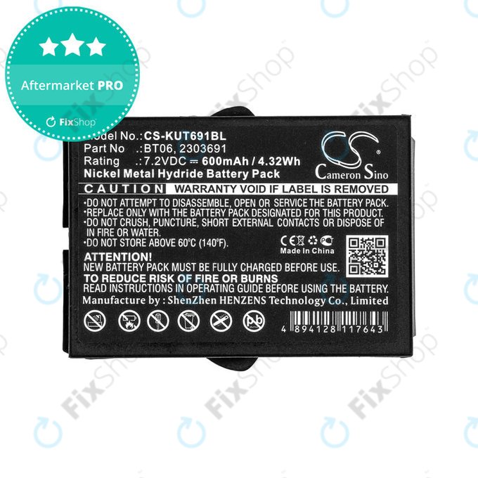 Baterie pentru Ikusi TM60, 61, 62, 600mAh, Ni-MH, 7.2V, BT06, HQ