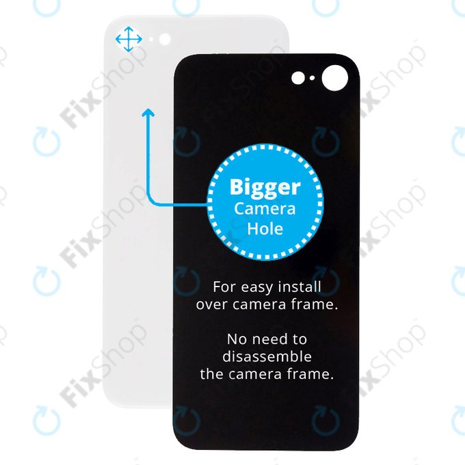 Apple iPhone SE (3rd Gen 2022) - Sticlă Carcasă Spate cu Orificiu Mărit pentru Cameră (Starlight)