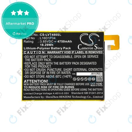 Baterie pentru Lenovo Tab4 8, 4750mAh, Li-Pol, 3.85V, L16D1P34, HQ