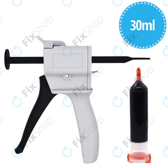 E-Fixit Black-8 - Lipici Structural pentru Geamuri Spate, Capace și Rame + Pistol de Lipire