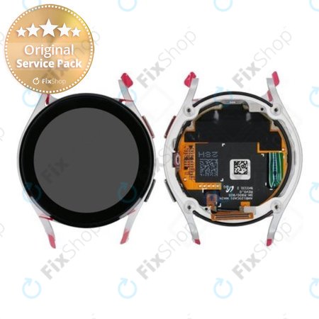 Samsung Galaxy Watch 5 40mm R900 - Ecran LCD + Sticlă tactilă + Ramă (Silver) - GH82-30040C Genuine Service Pack