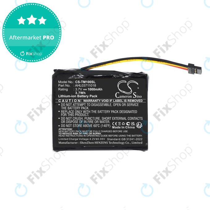 Baterie pentru TomTom GO 1000 Live, 1005, 2050, 1000mAh, Li-Ion, 3.7V, AHL03711018, HQ