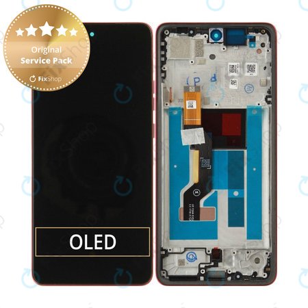 Ecran pentru Motorola Moto G86 5G, Sticlă tactilă cu ramă, Chrysanthemum, 5D68C30477, Genuine Service Pack