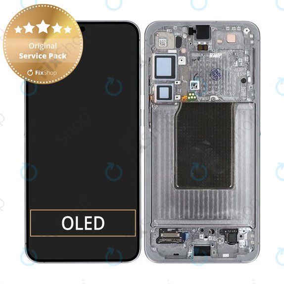 Samsung Galaxy S25 Plus - Ecran LCD + Sticlă Tactilă + Ramă (Silver Shadow) - GH82-36368A Genuine Service Pack
