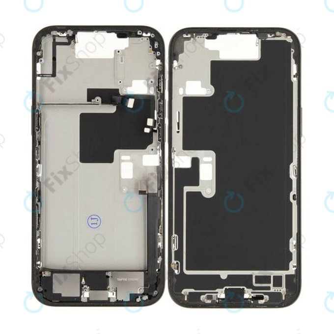 Apple iPhone 16 Pro Max - Ramă mijlocie + Butoane de pornire + Volum (Black Titanium)