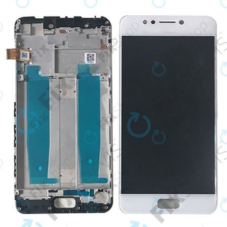 Asus Zenfone 4 Max ZC520KL (X00HD) - LCD + Sticlă Tactilă + Ramă (Alb)