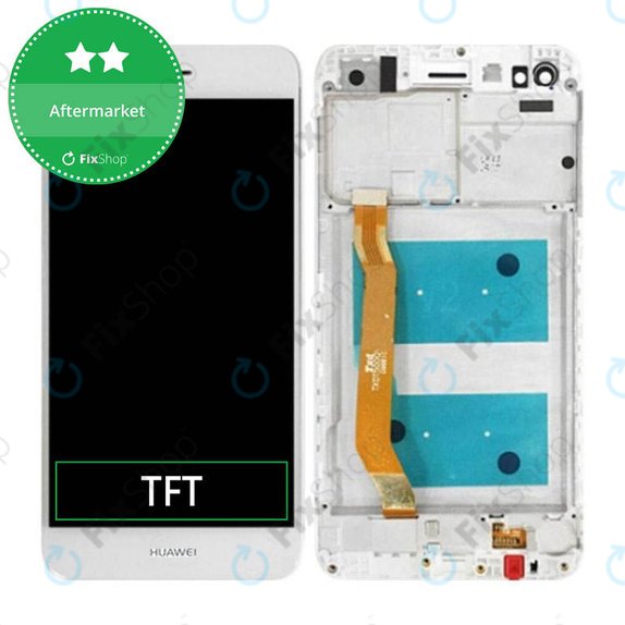 Huawei P9 lite mini, Y6 Pro (2017) - Ecran LCD + Sticlă Tactilă + Ramă (White) TFT