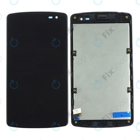 LG F60 D390N - Ecran LCD + Sticlă Tactilă + Ramă (Black) TFT