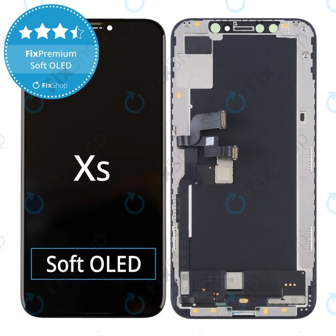 Apple iPhone XS - Ecran LCD + Sticlă Tactilă + Ramă Soft OLED FixPremium