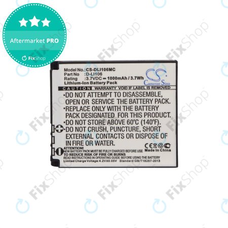 Baterie pentru Kodak PIXPRO SP1, Kodak PIXPRO SP1 HD, 1000mAh, Li-Ion, 3.7V, D-LI106, HQ