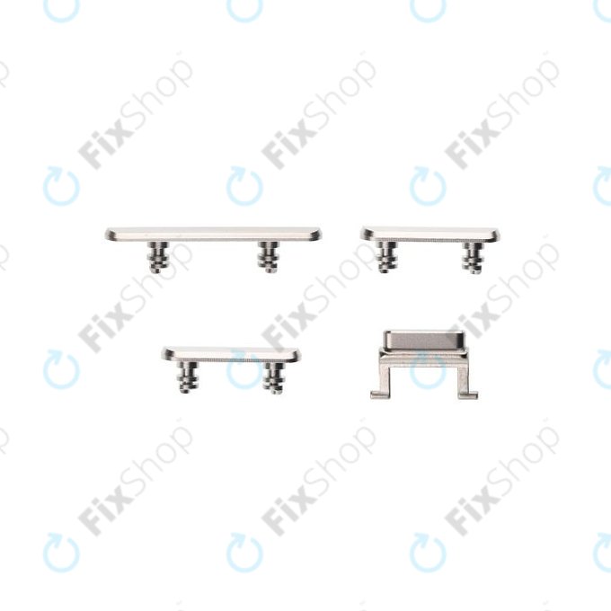 Apple iPhone X - Set Butoane Volum + Pornire + Modul Silen?ios (Silver)