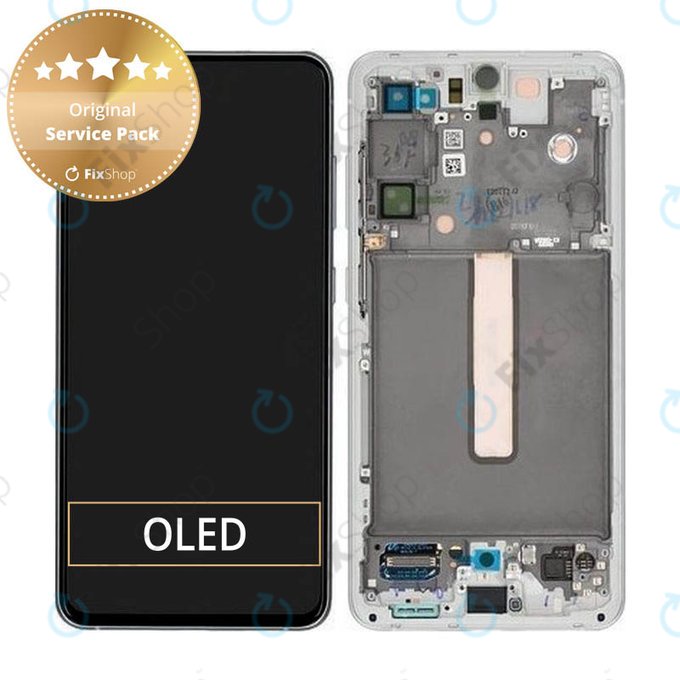 Samsung Galaxy S21 FE G990B - Ecran LCD + Sticlă Tactilă + Ramă (White) - GH82-26414B, GH82-26420B, GH82-26590B Genuine Service Pack