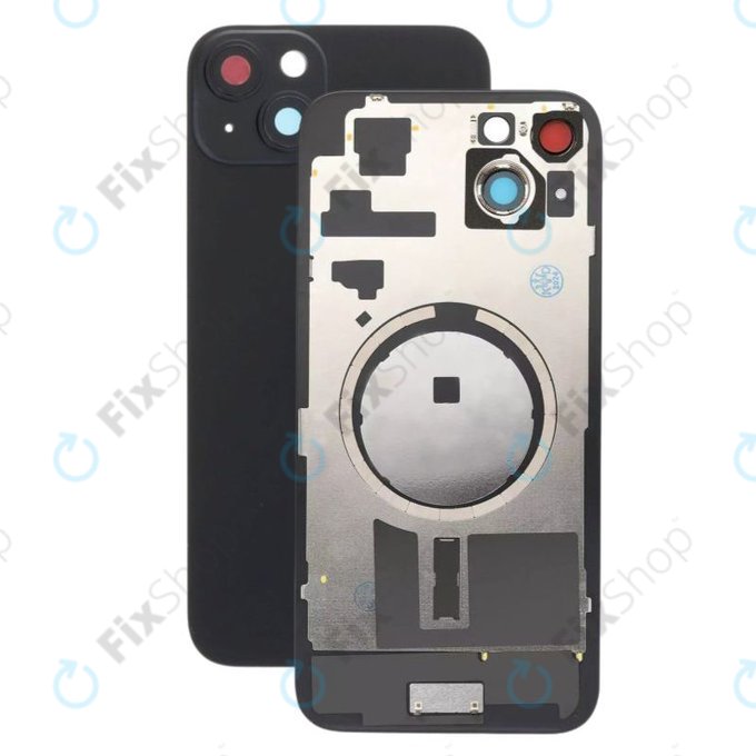 Apple iPhone 15 Plus - Sticlă pentru carcasa din spate cu piese mici (Black)