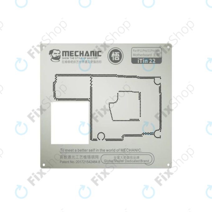 Mecanic iTin 22 - Șablon din Oţel Plăci de bază din Oţel pentru iPhone 11 Pro, 11 Pro Max