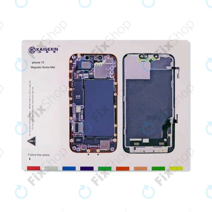 Organizator magnetic de șuruburi cu diagramă (iPhone 13)