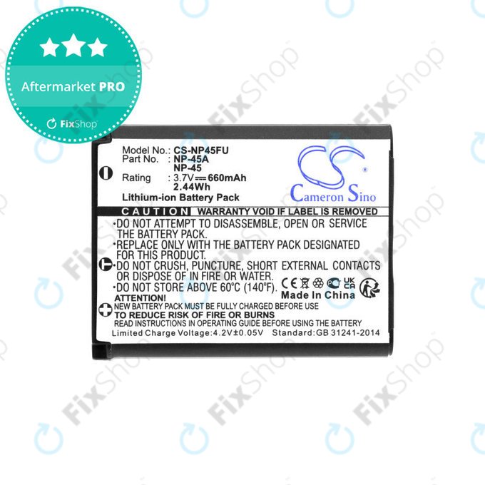 Baterie pentru Leica, ALBA, Fujifilm, Avision, Praktica, Medion, 660mAh, Li-ion, 3.7V, NP-45, HQ