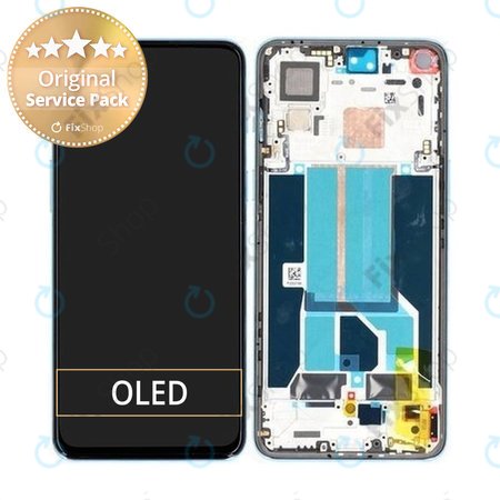 OnePlus Nord 2 5G - Ecran LCD + Sticlă Tactilă + Ramă (Blue Haze) - 2011100359 Genuine Service Pack